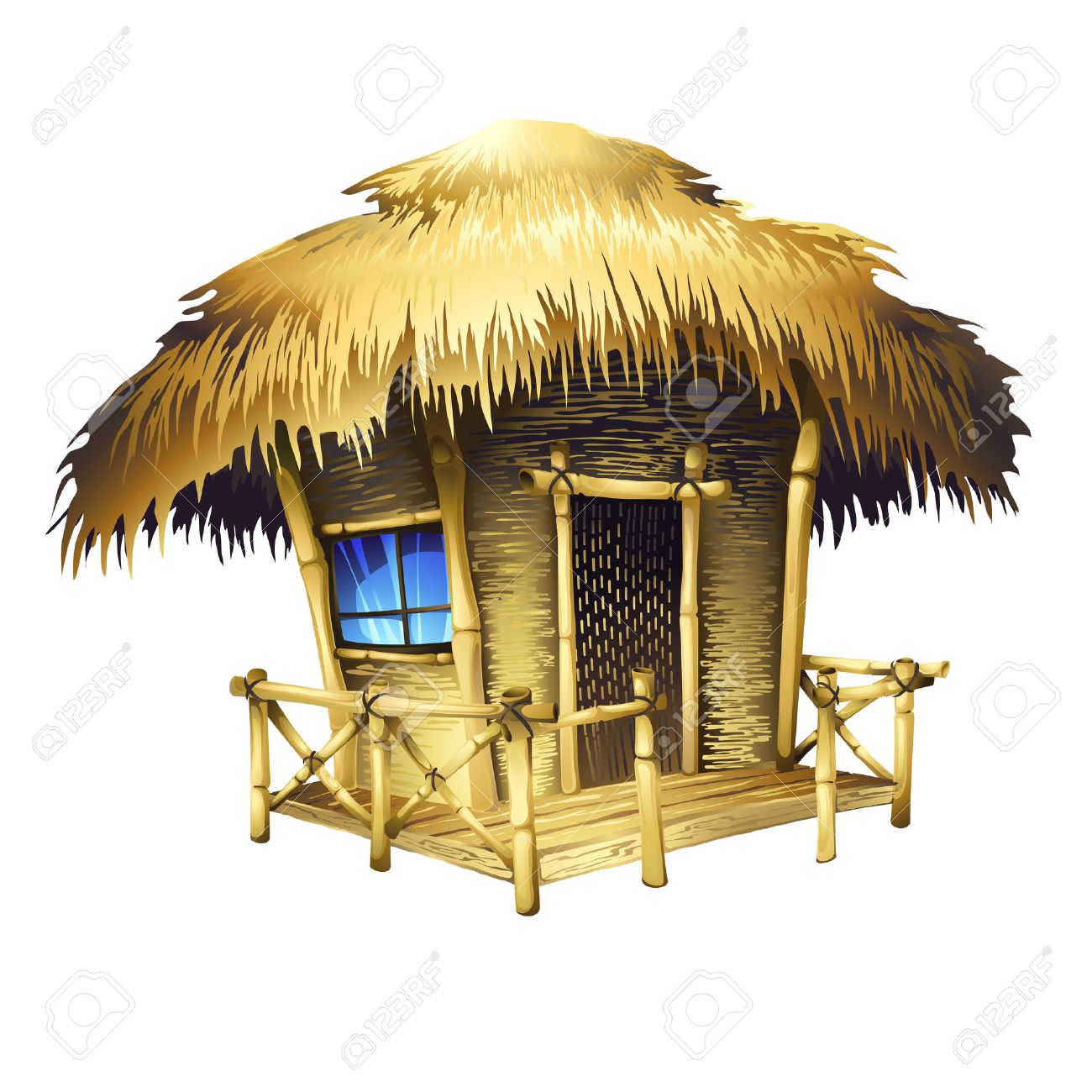 35801803-bungalow-tropicale-dessin-vectoriel-isole