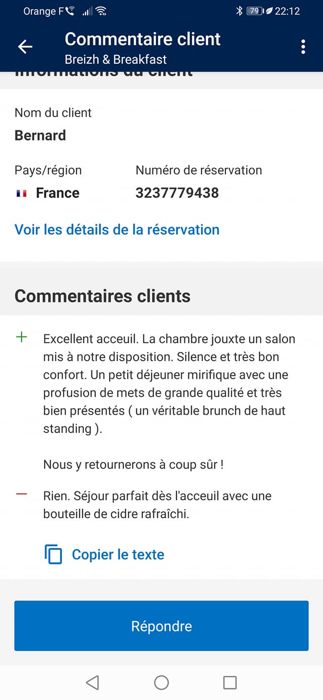Commentaire 22 juillet 2