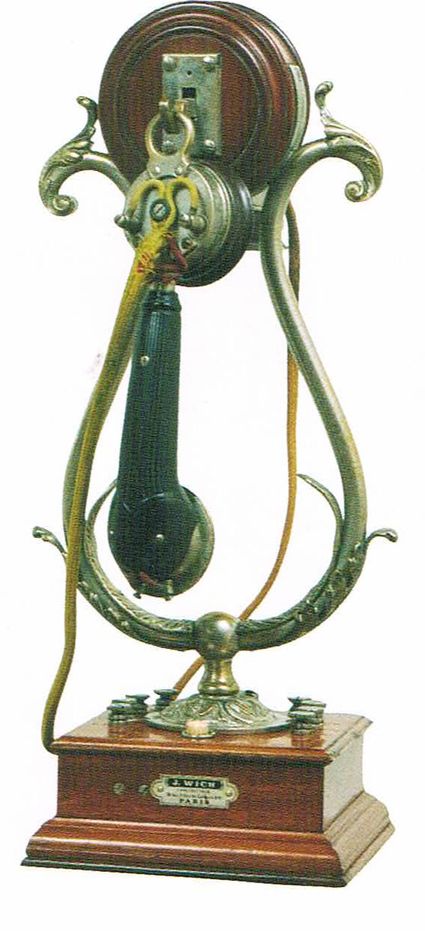 Wich 1894, dit "La Lyre", téléphone de référence très recherché par les collectionneurs