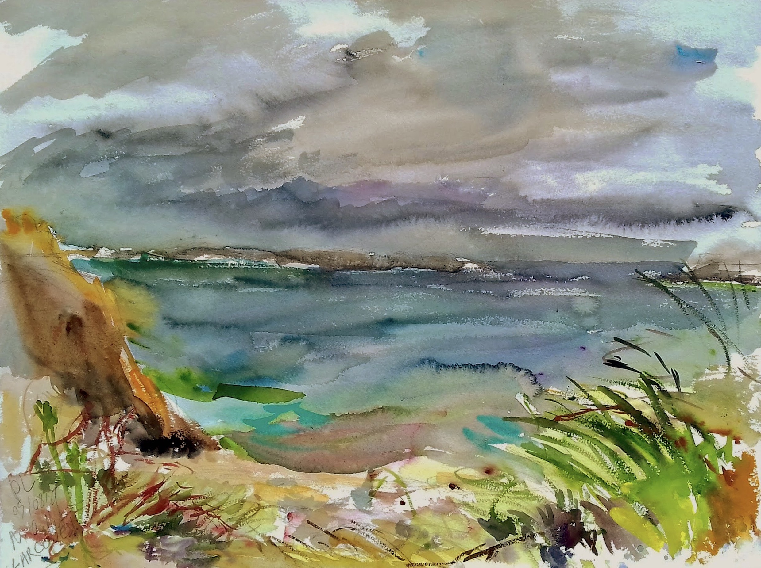 Nathalie gallet aquarelles 07 21 10 12 larcouest 46x61 arches torchon 300 gr