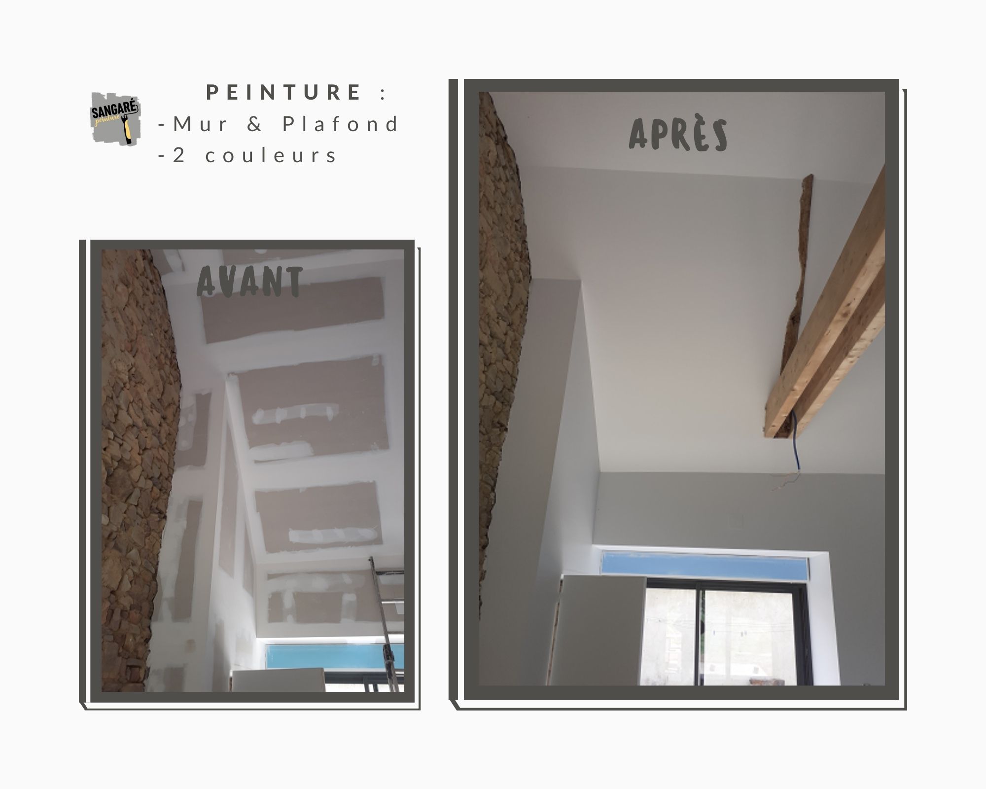 Sangare peinture en 2 etapes blanc 