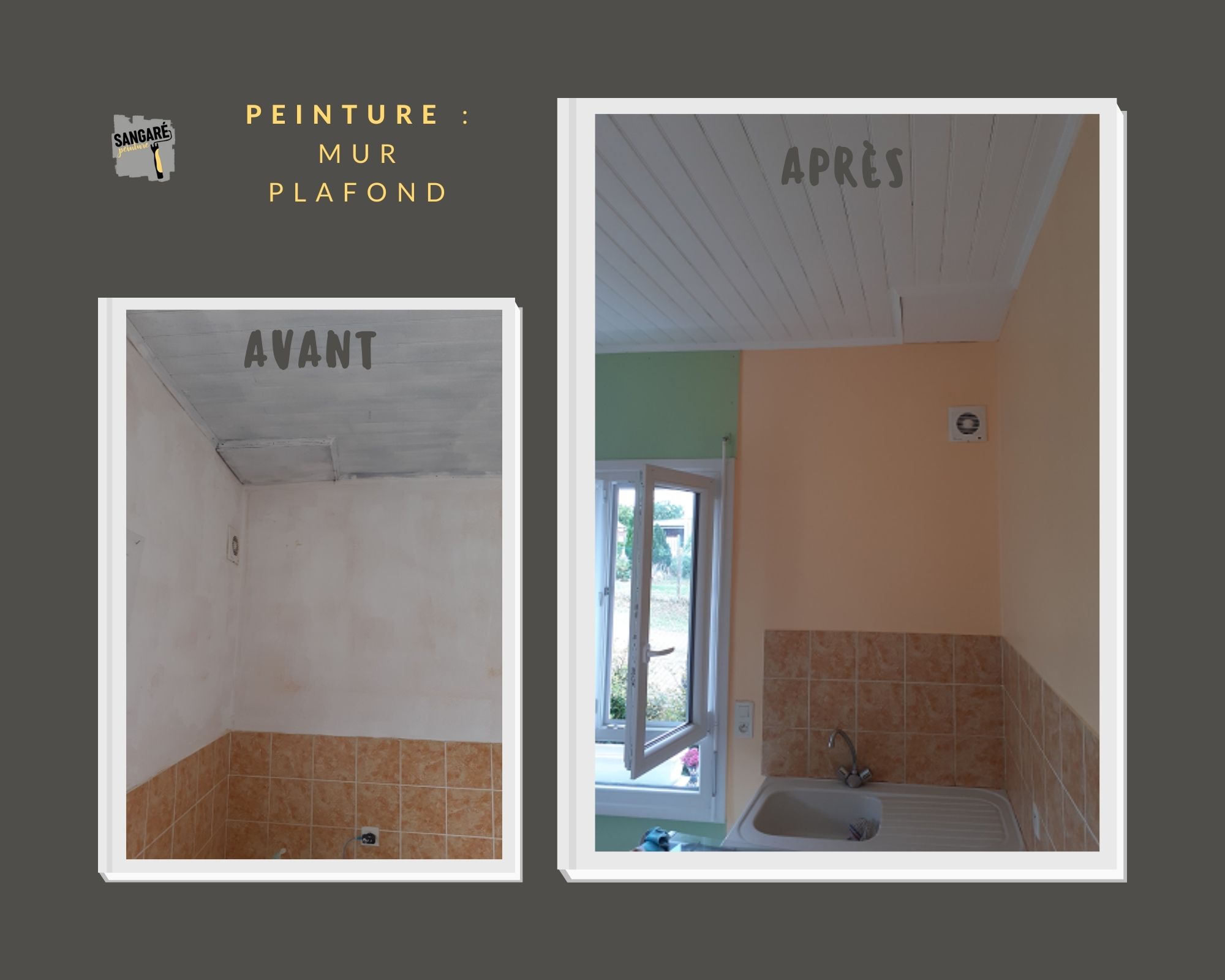 Sangare peinture en 2 etapes gris