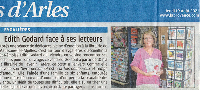 ARTICLE DE PRESSE DANS LA PROVENCE SUR E. GODARD