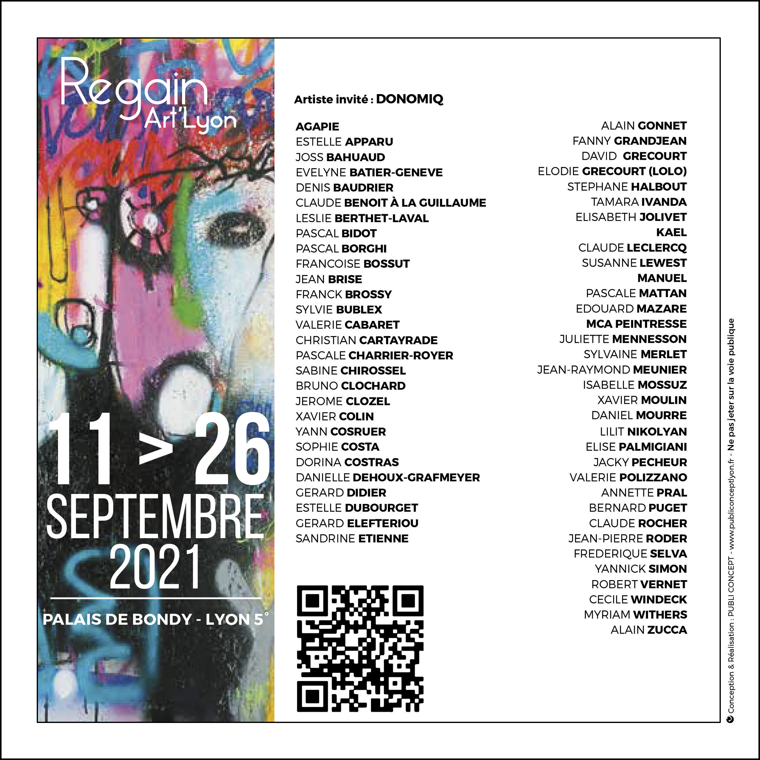 Flyer regain art lyon 2021 verso