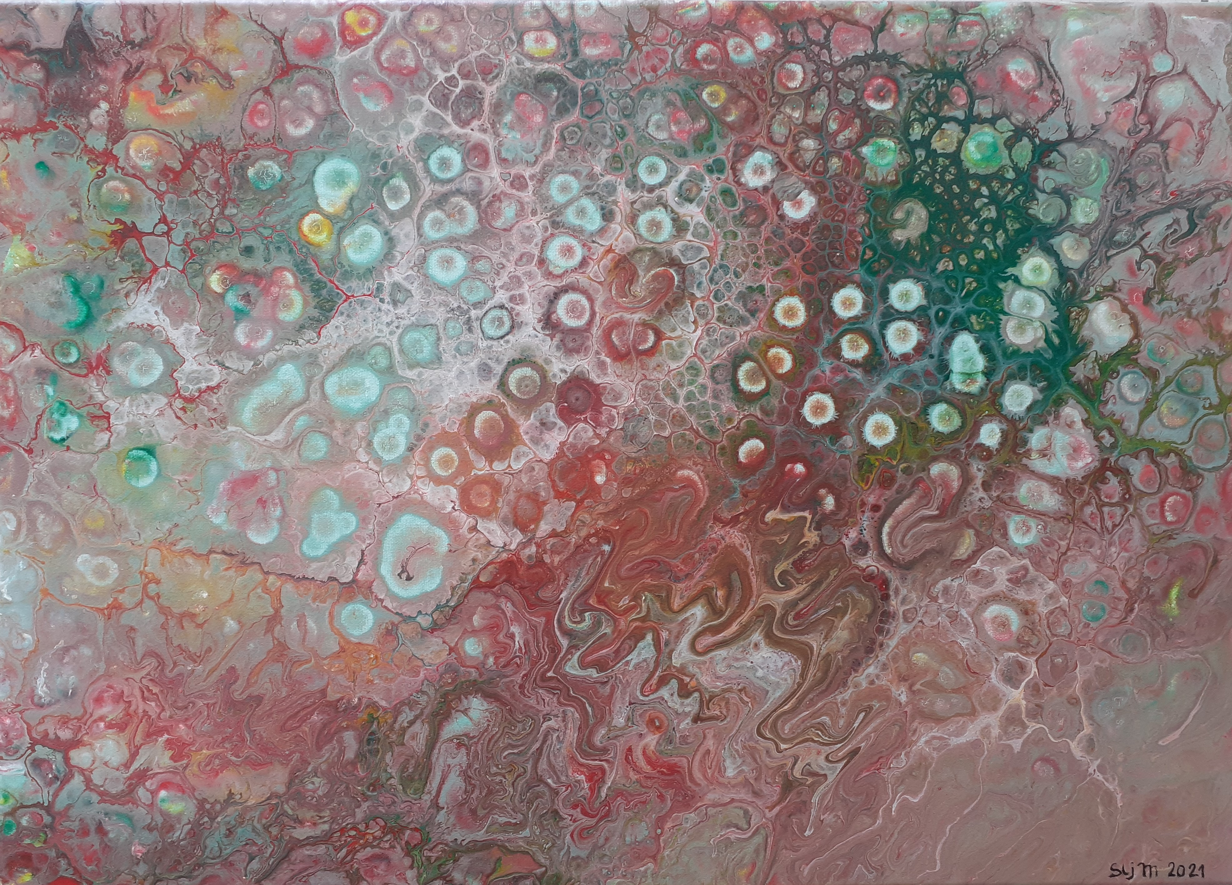 Poison, 50 x 70, Acrylique fluide sur toile