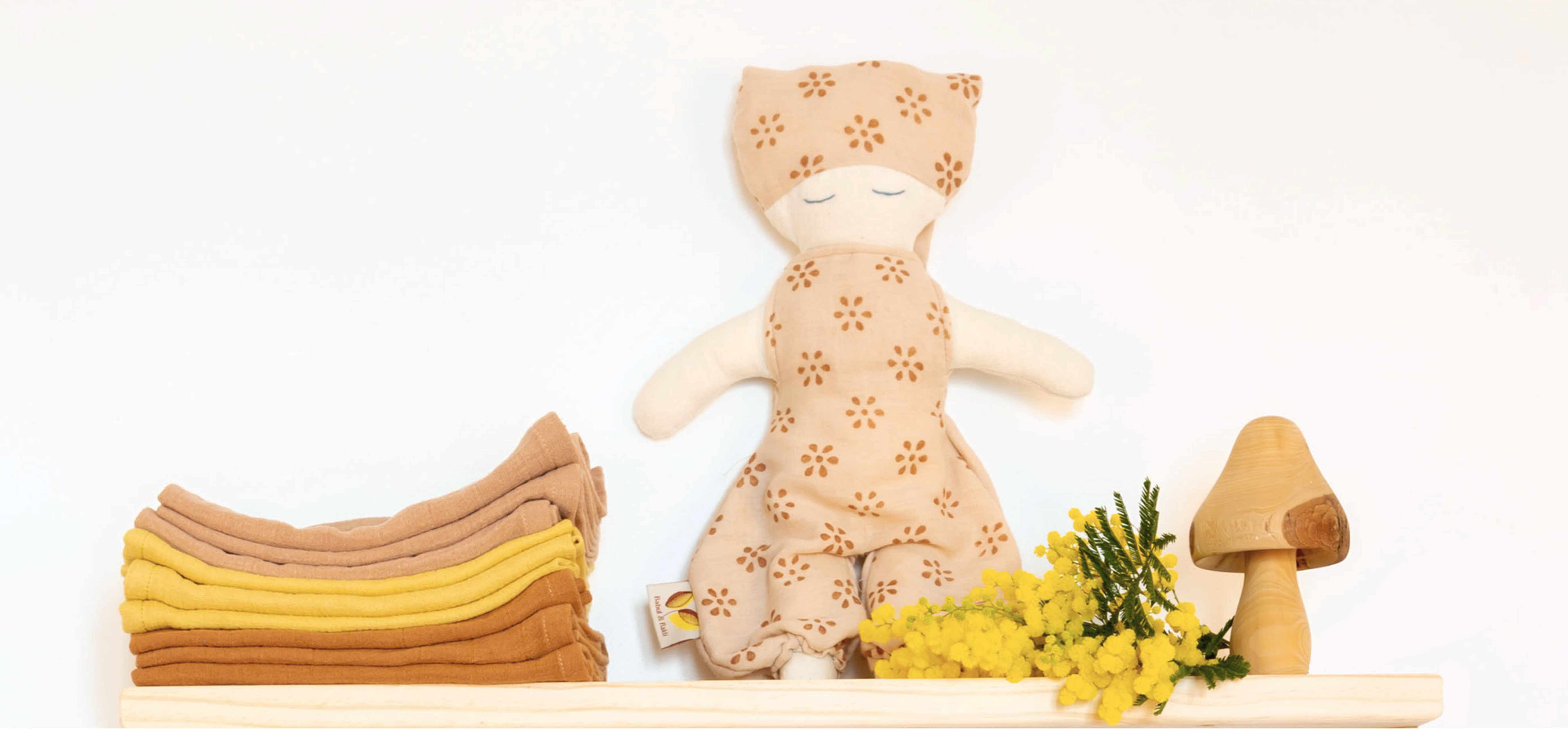 Doudou et lange en coton bio