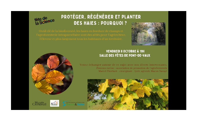 Prenons racine sera à la fête de la science à Pont de Vaux le 8 octobre
