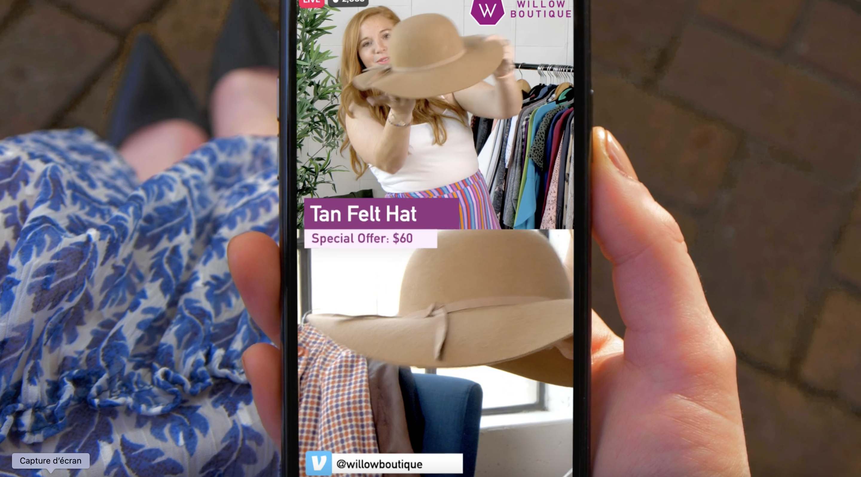 Création d'une captation LIVE Shopping.