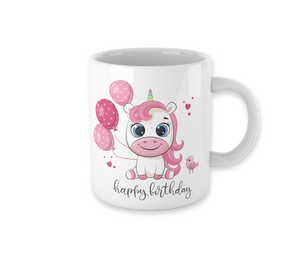 Mug licorne happy birthday