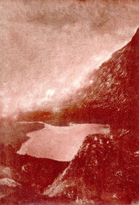 Jean meunier 1927 lac de montagne tirage au bichromate de potasse