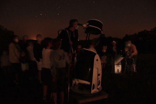 observations au télescope dans le  triangle noir du quercy