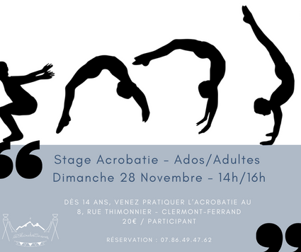 Stage Acrobatie - Ados/Adultes 