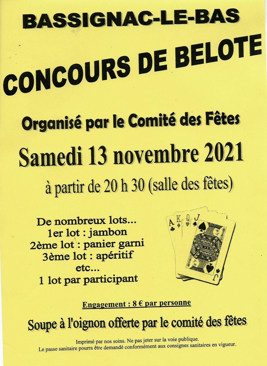 Concours de Belote - Bassignac le Bas