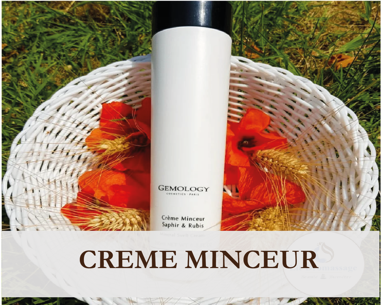 La crème minceur GEMOLOGY qui accompagne vos soins minceur et cures de palper rouler manuel. Agit sur les capitons et amas graisseux.