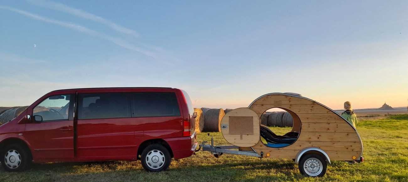 Teardrop
Mini Caravane
Mont St Michel 
Champs