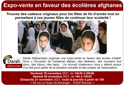 Expo-vente en faveur des écolières afghanes