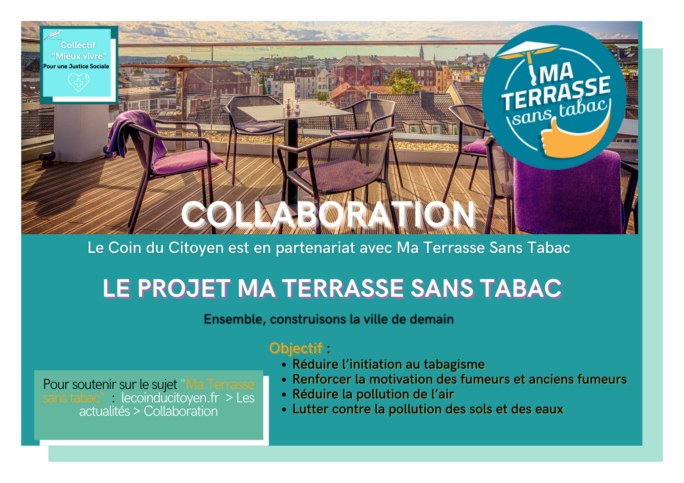 Collaboration avec Ma terrasse sans tabac