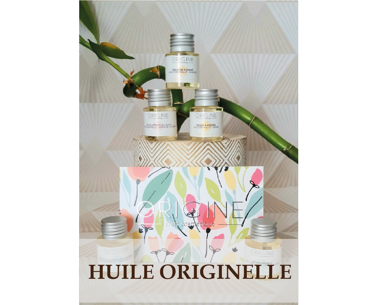Huile Originelle format voyage-cosmétiques d'origine naturelle -ORIGINE- chez Lit'Dromassage Beauté&Bien-être