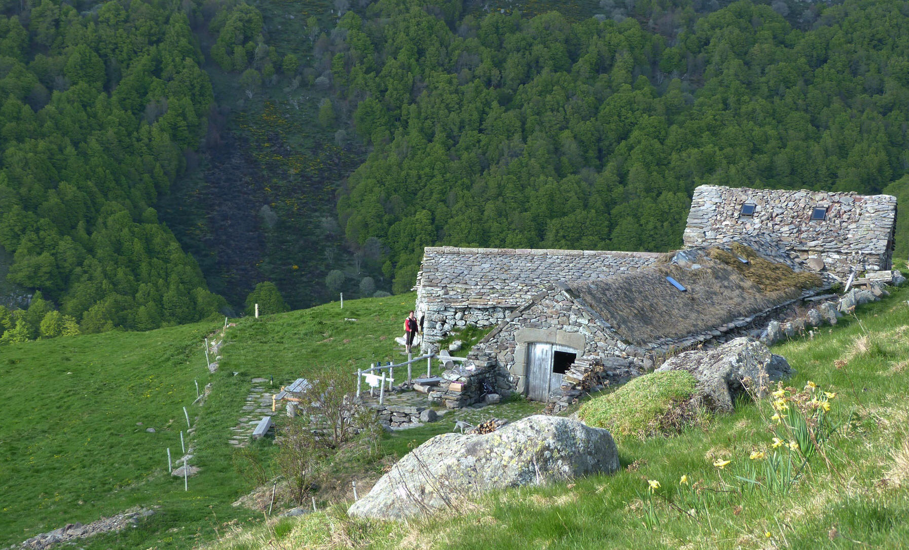 Gite chalet buron cantal auvergne fv ensemble batiments2
