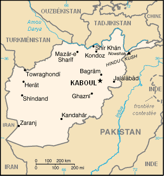 Carte de l-Afghanistan FR