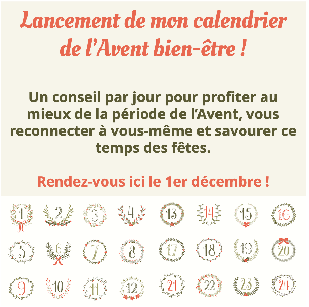 Calendrier de l'Avent Bien-être