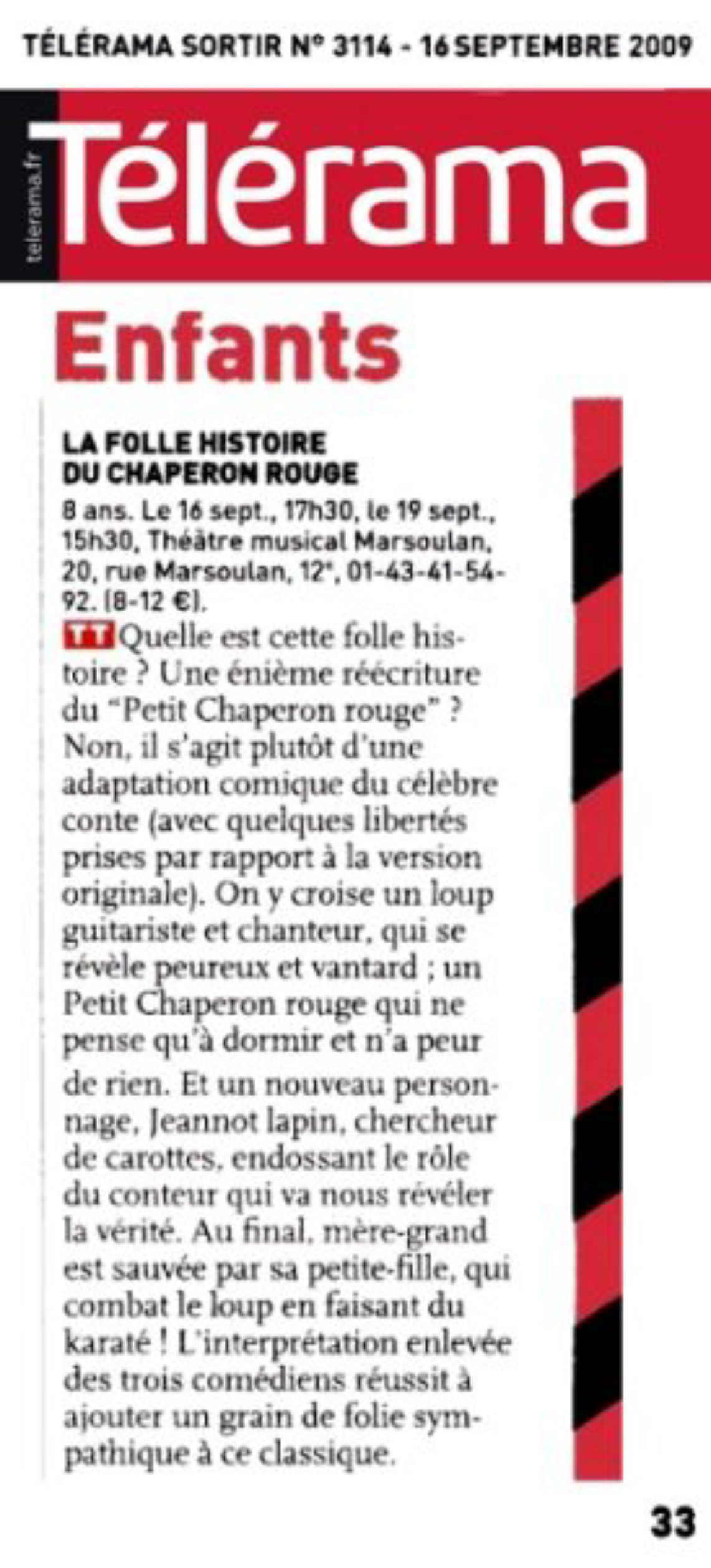 Chaperon presse