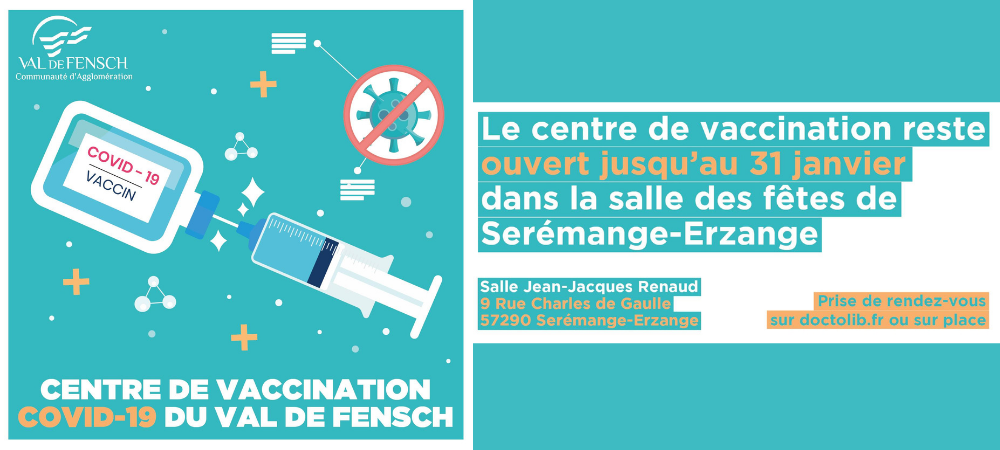 Centre de vaccination de Serémange ouvert en décembre