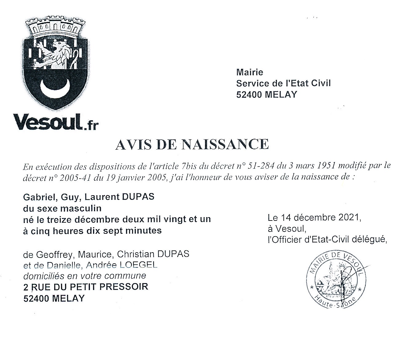Naissance-Dupas