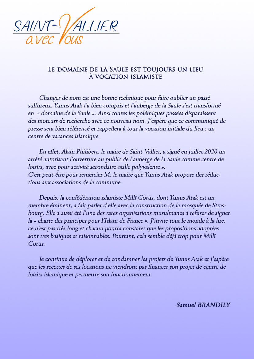 Communique-auberge