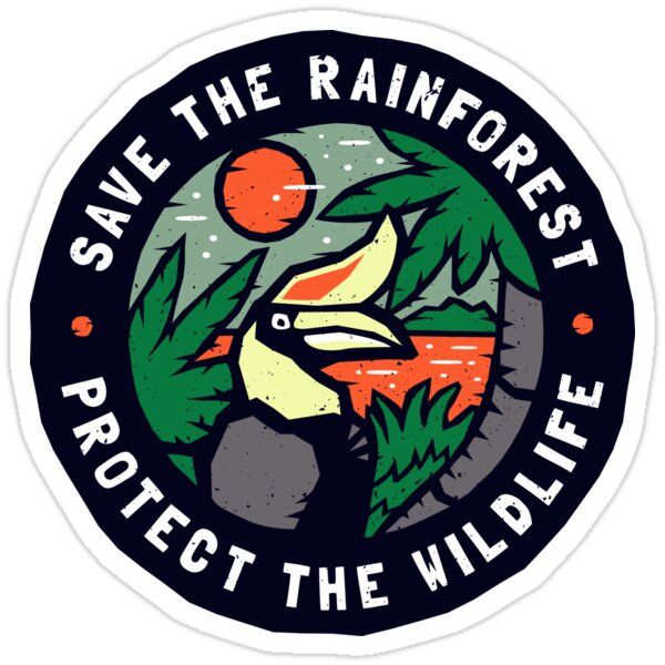 Logo Safe the rainforest & Protect the wildlife