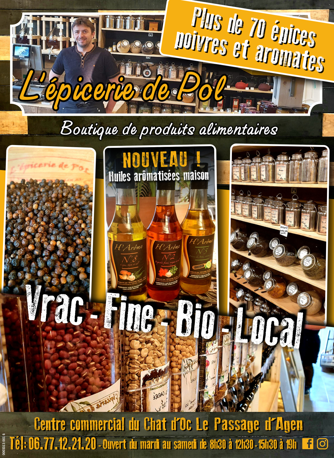 publicité épicerie de pol aromates épices vrac bio