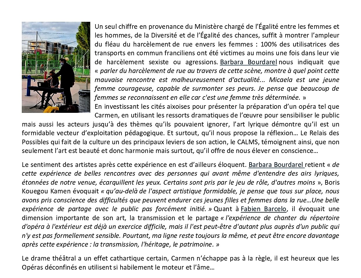 CARMEN in city 2 - 2020 10