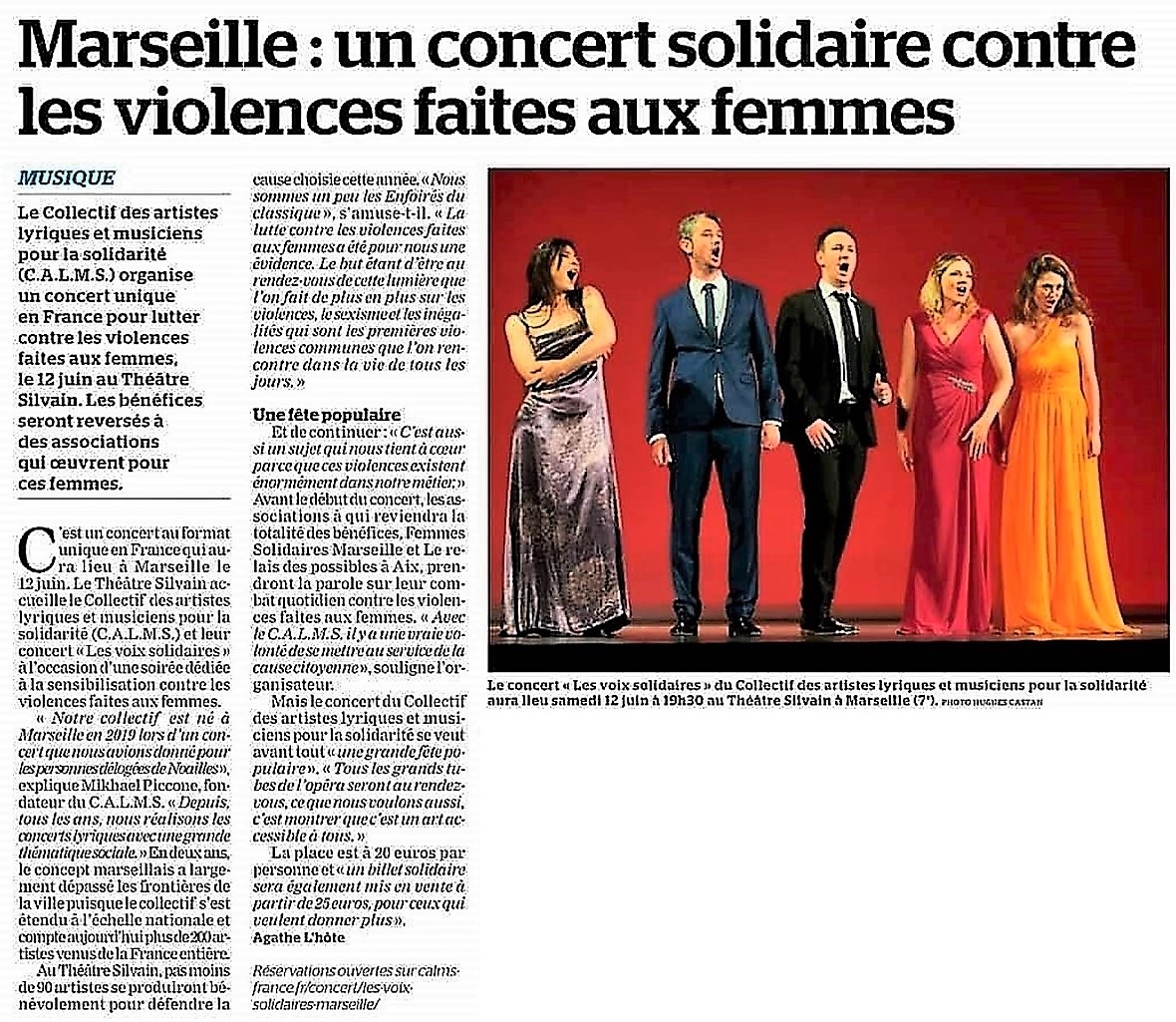 CALMS Concert Caritatif à Marseille - 2021 06 12