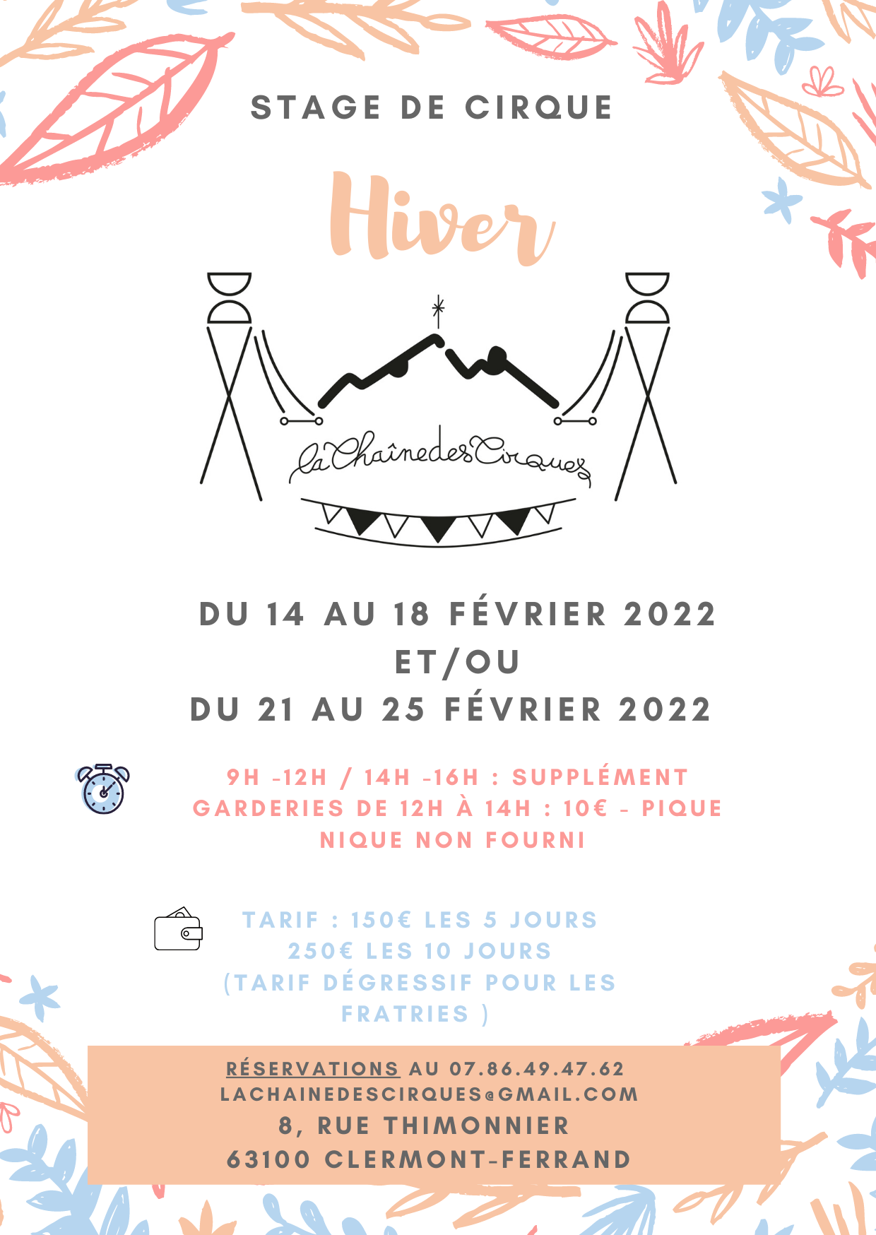 Stage Hiver - La Chaîne des Cirques