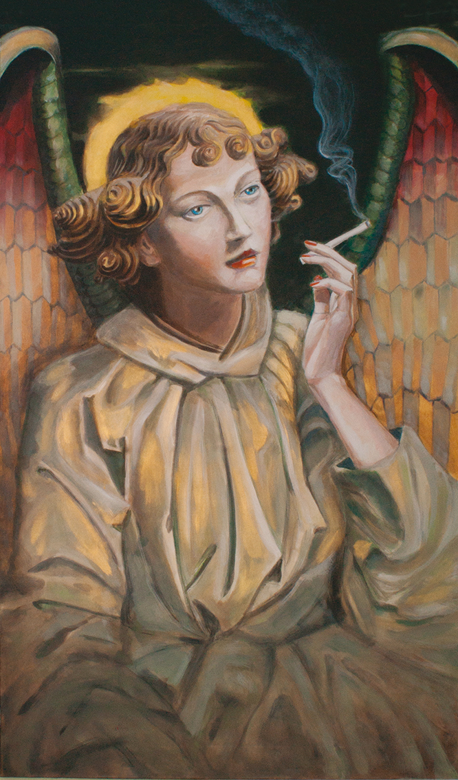 ANGE BLUES 
Acrylique  sur toile 146 x 89 cm 
Collection privée Paris