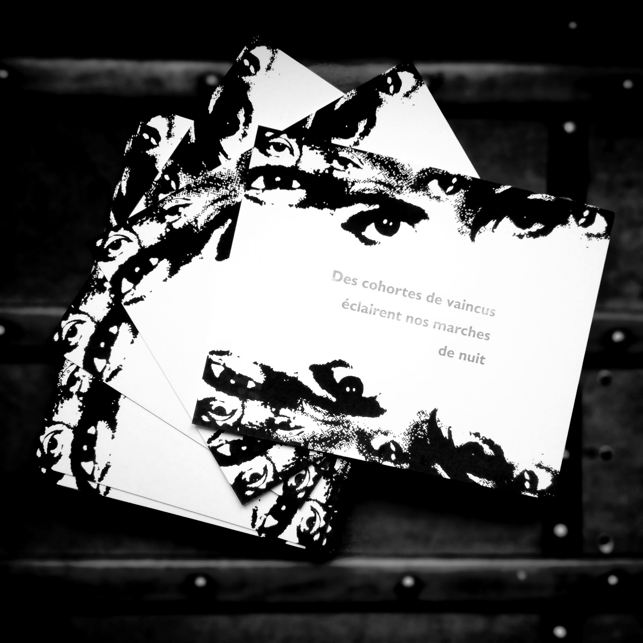 Sérigraphie et cliché photopolymère (typo). Tirage : 40 exemplaires