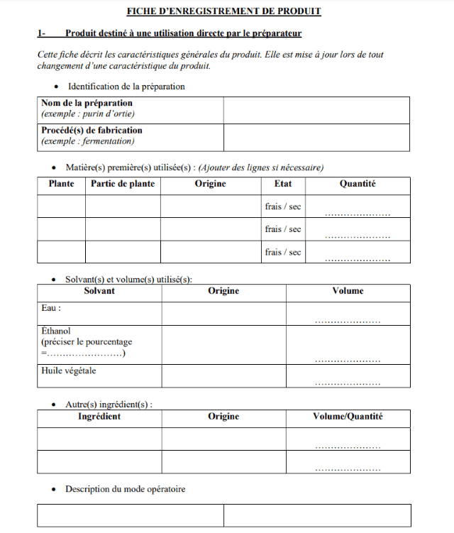 fiche à remplir par les agriculteurs (trices)