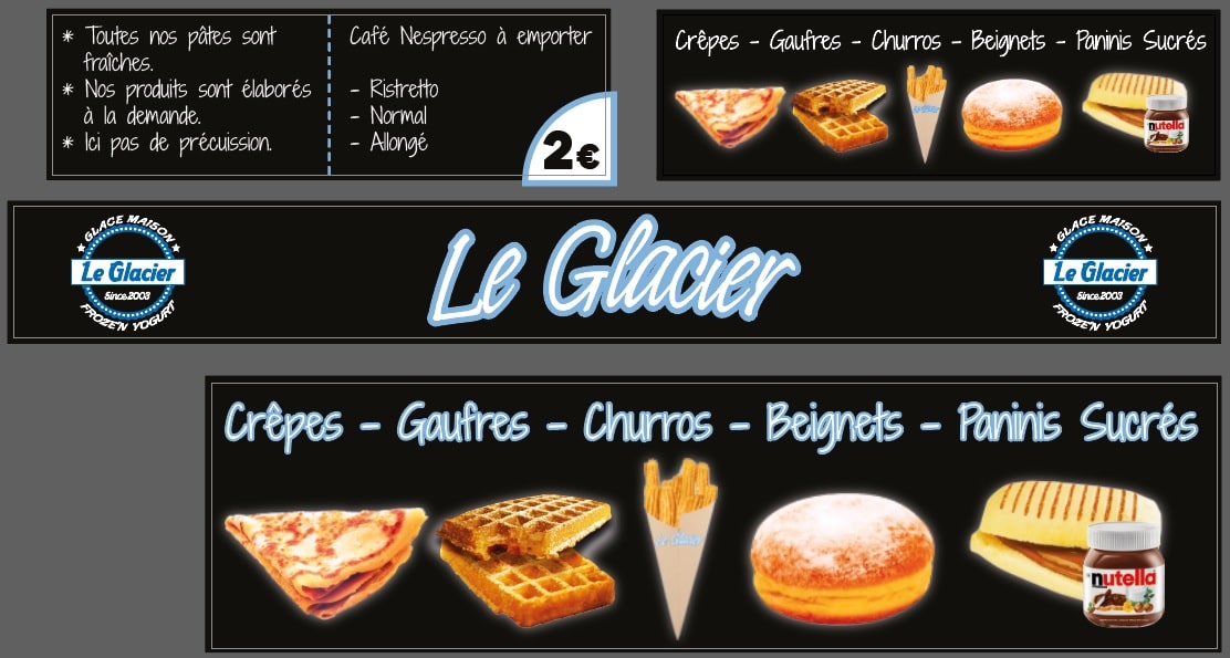 maquette graphique affiche le glagier argeles sur mer maxgraphiste