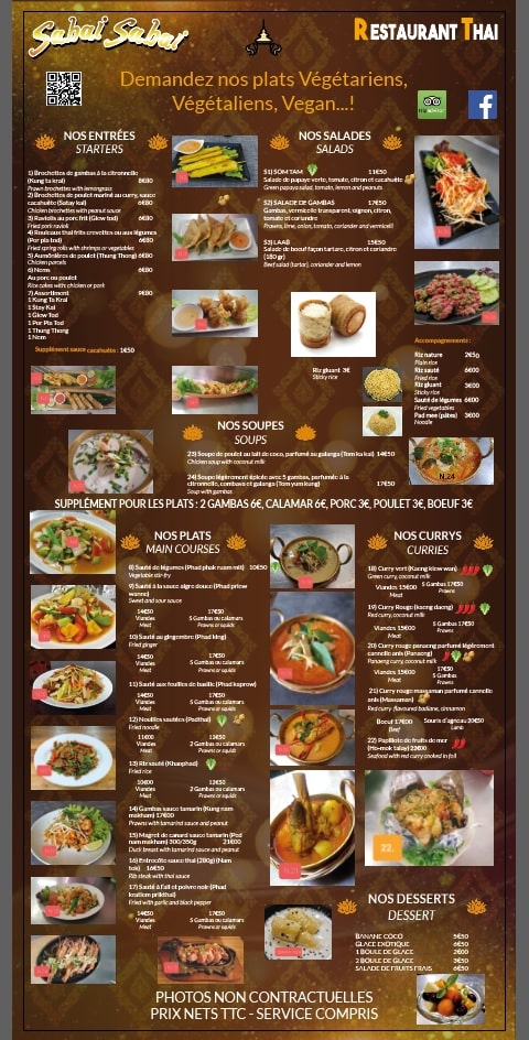 maquette graphique affiche restaurant thaï sabai sabai argelès sur mer maxgraphiste
