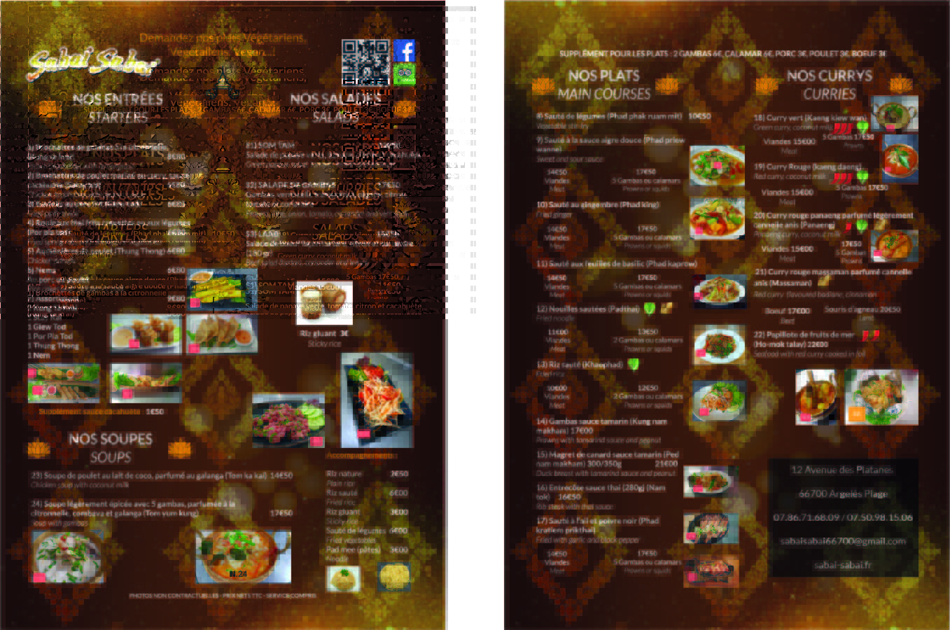 Flyers format a4 restaurant sabai sabai maxgraphiste