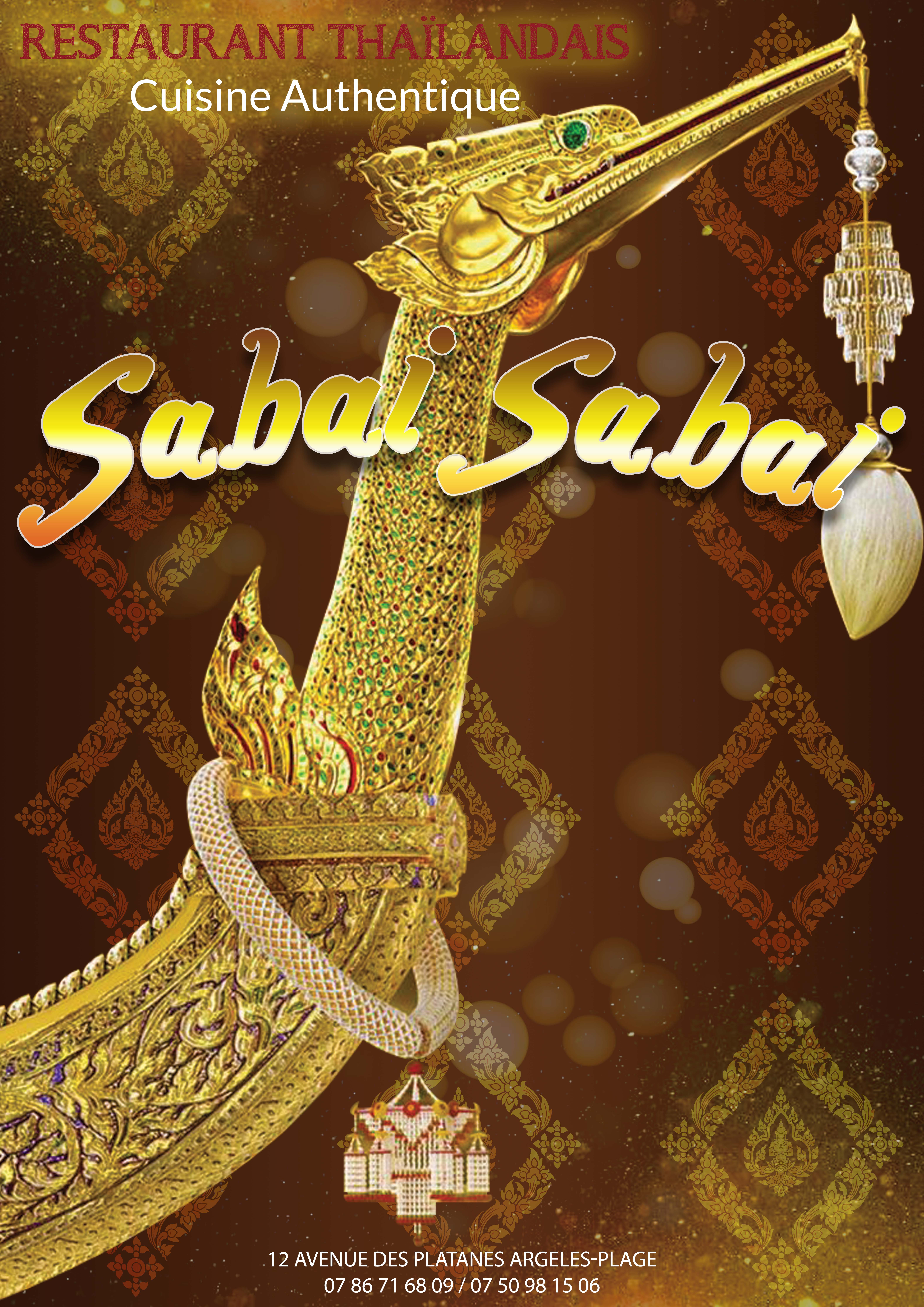 Menu a4 premiere page restaurant sabai sabai maxgraphiste