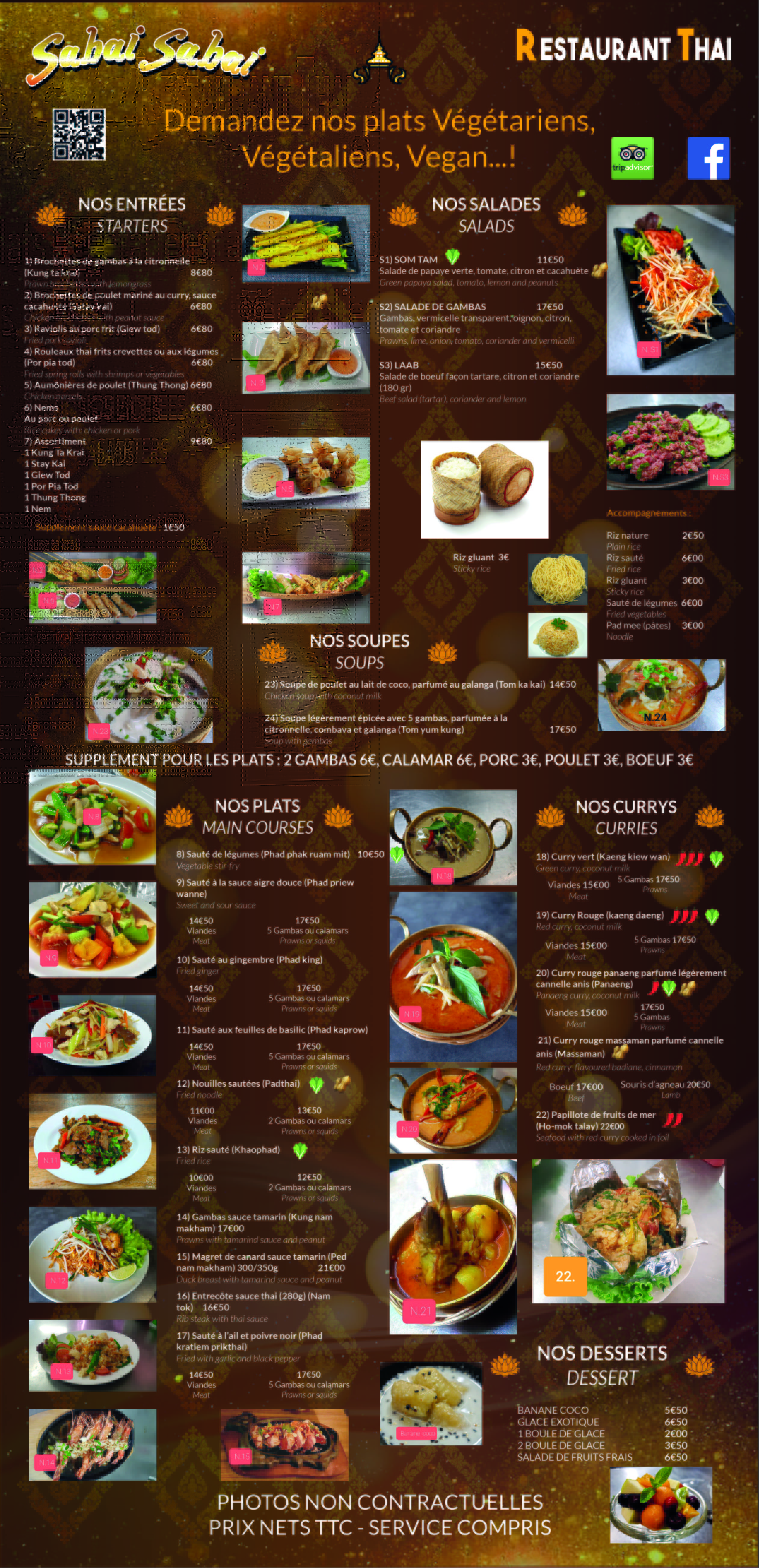 Panneau exterieur restaurant sabai sabai maxgraphiste