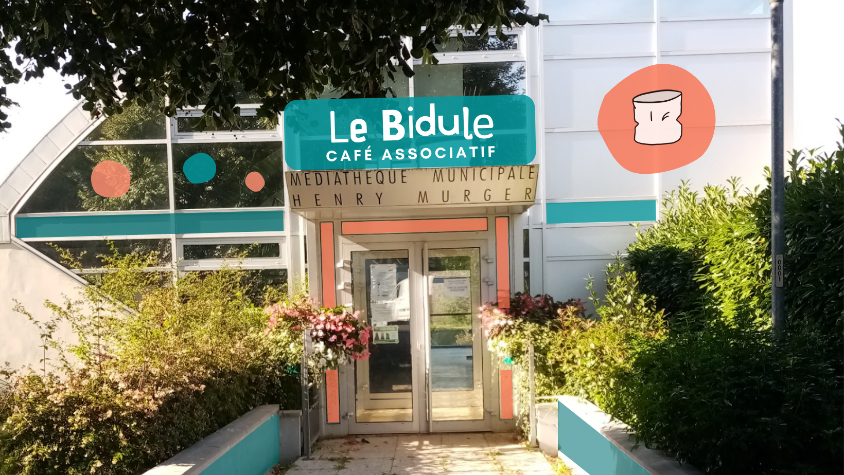 Le Bidule café associatif, vue de face. 