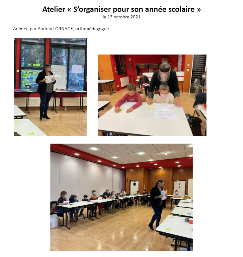 Recap atelier s organiser