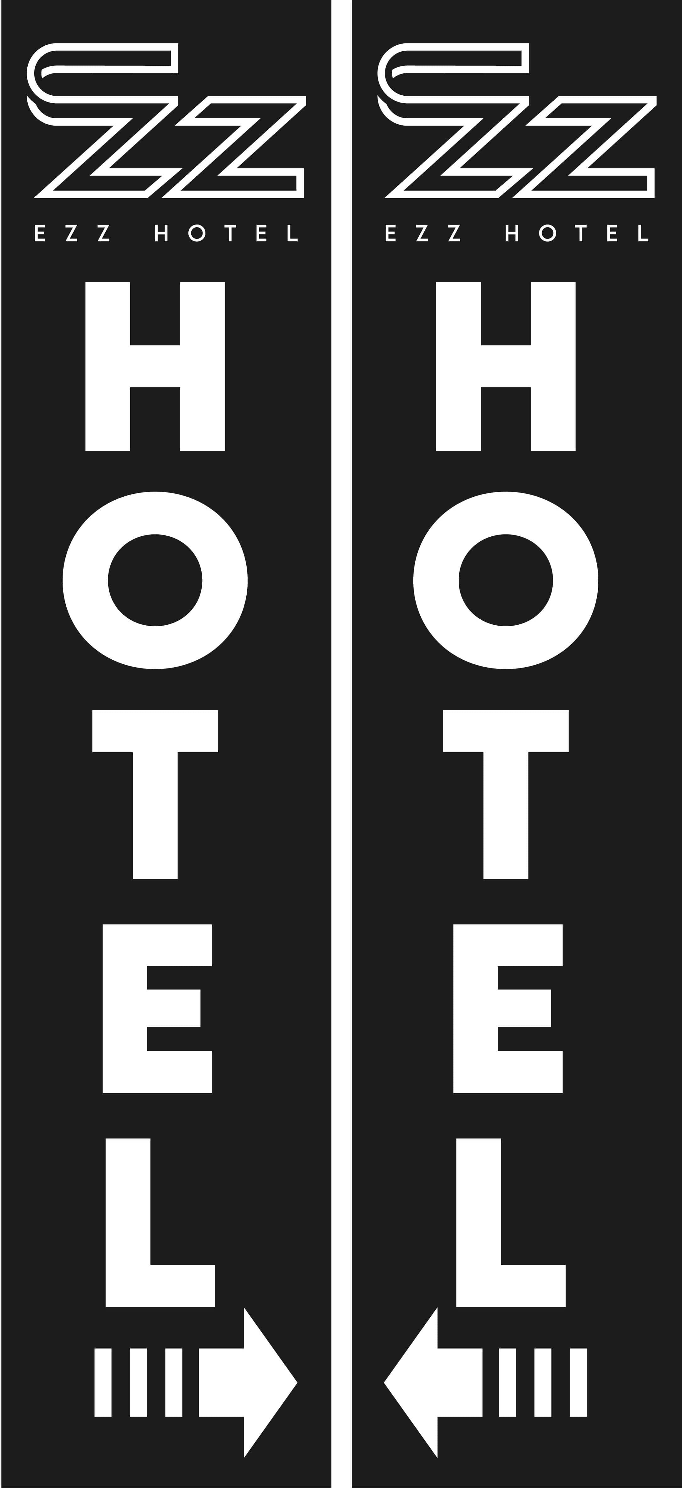 logo enseigne lumineuse exterieure ezz hotel canet en roussillon maxgraphiste