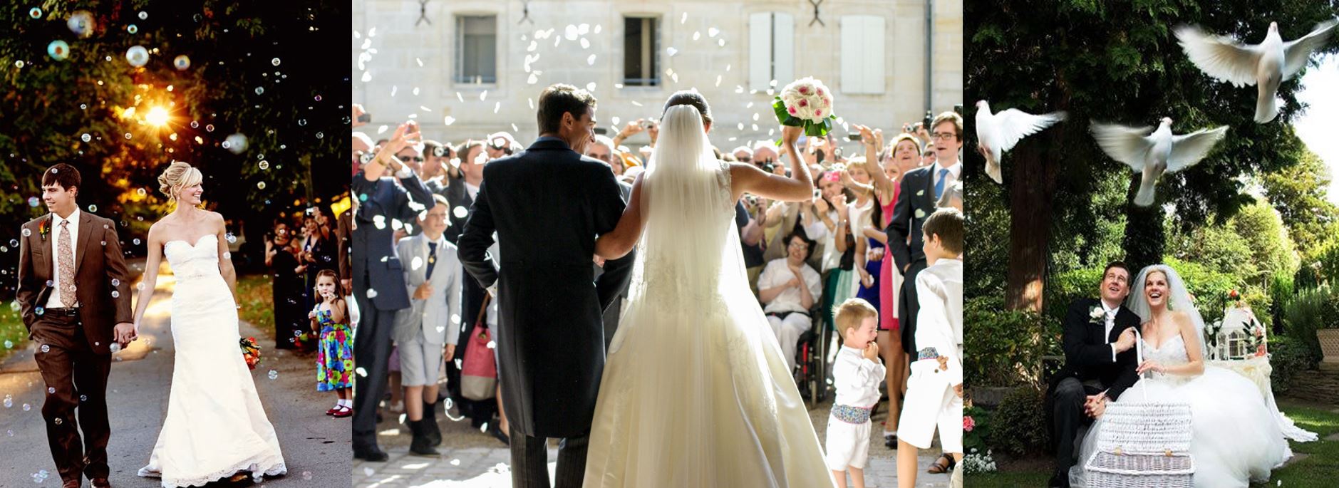 Mariage : La sortie de cérémonie