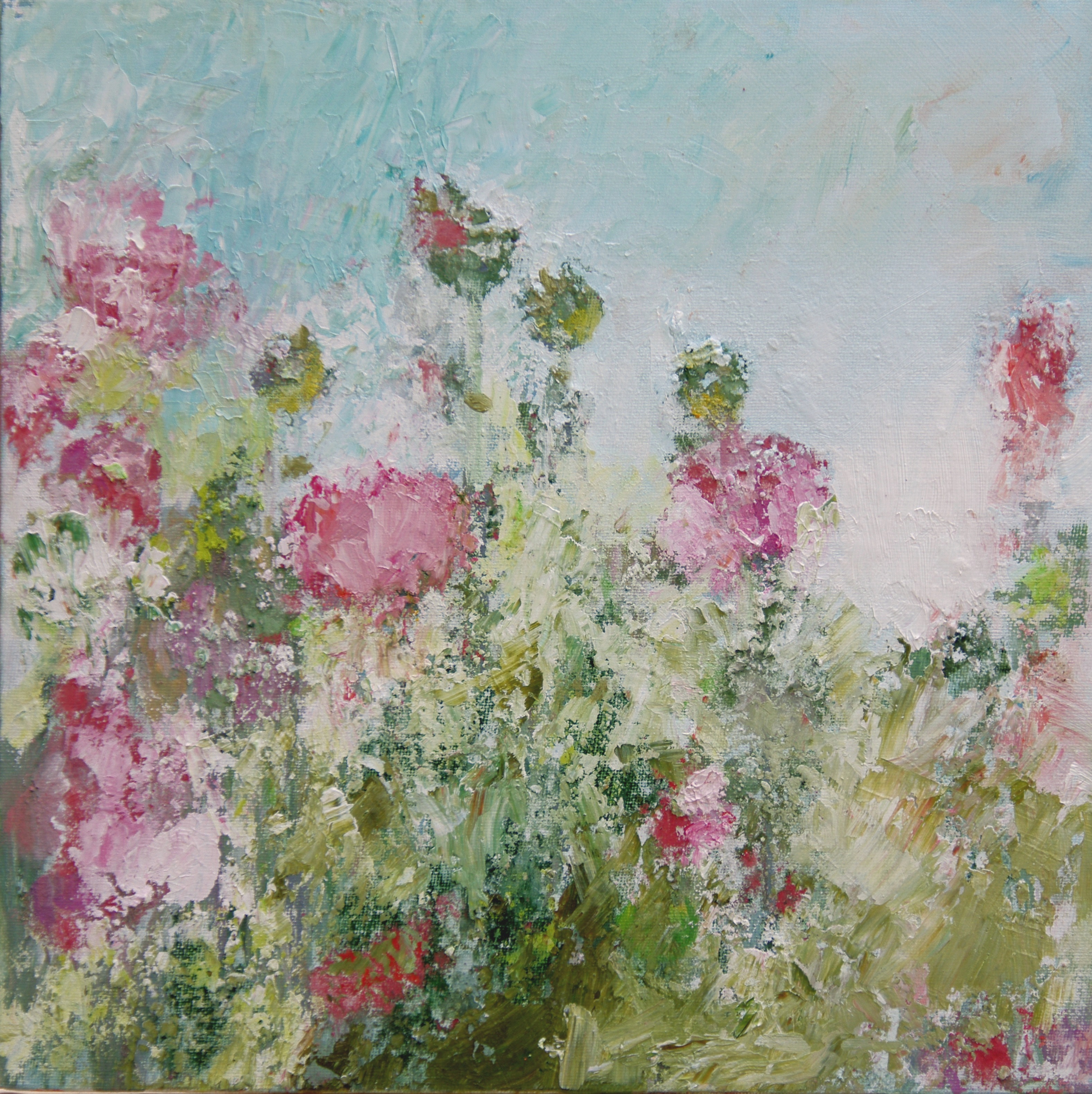 7 roses tremieres 40x40