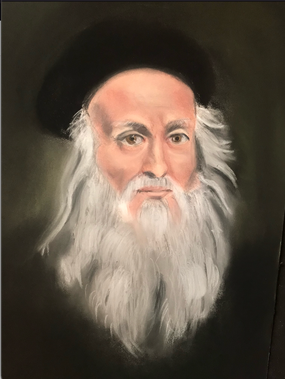 dessin portrait de leonard de vinci dessin au pastel dessin Frédéric PIERRAT dessinateur, formateur. 