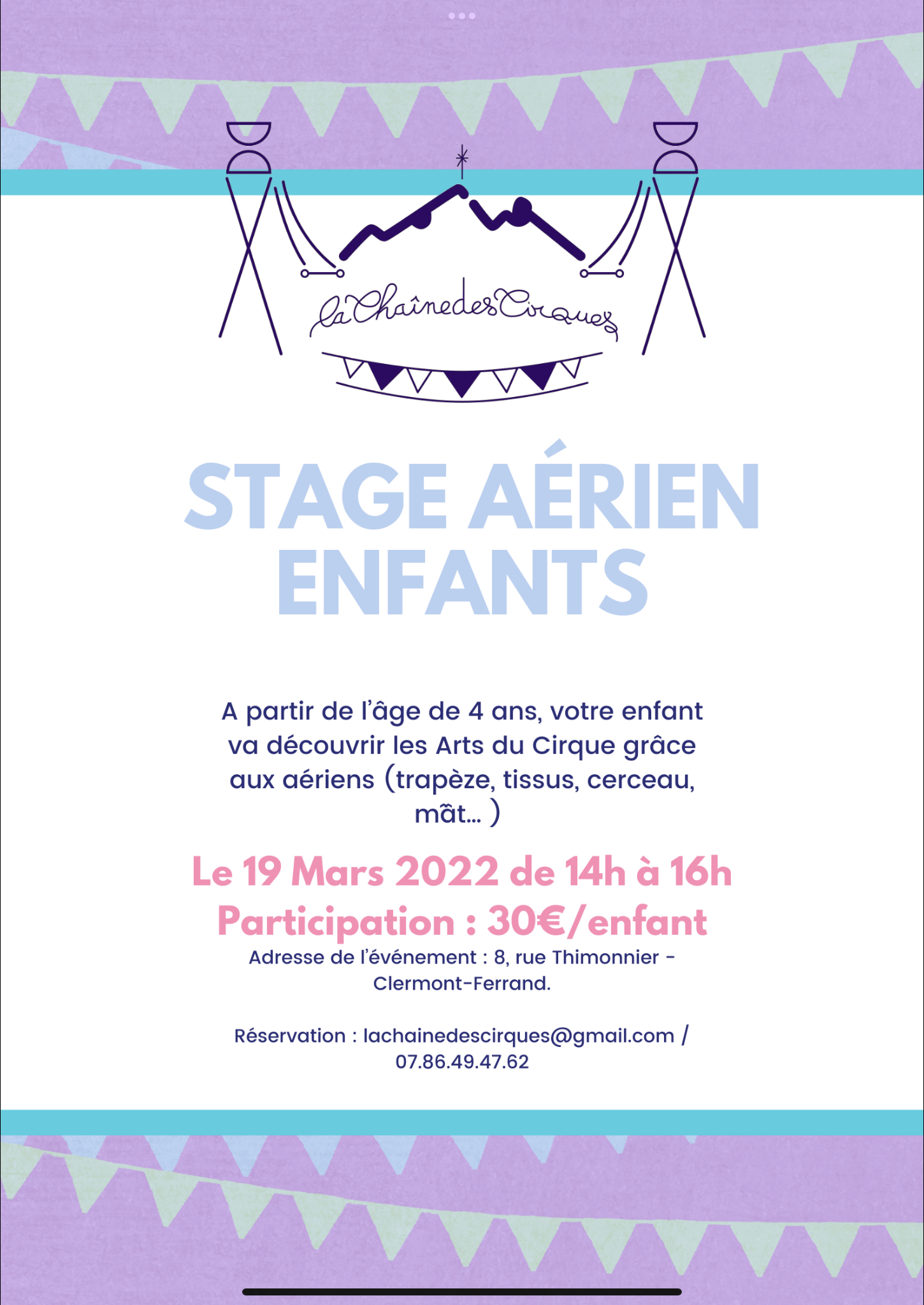 Stage Aériens Enfants - Mars