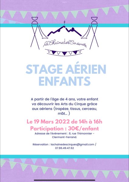 Stage Aériens Enfants - Mars